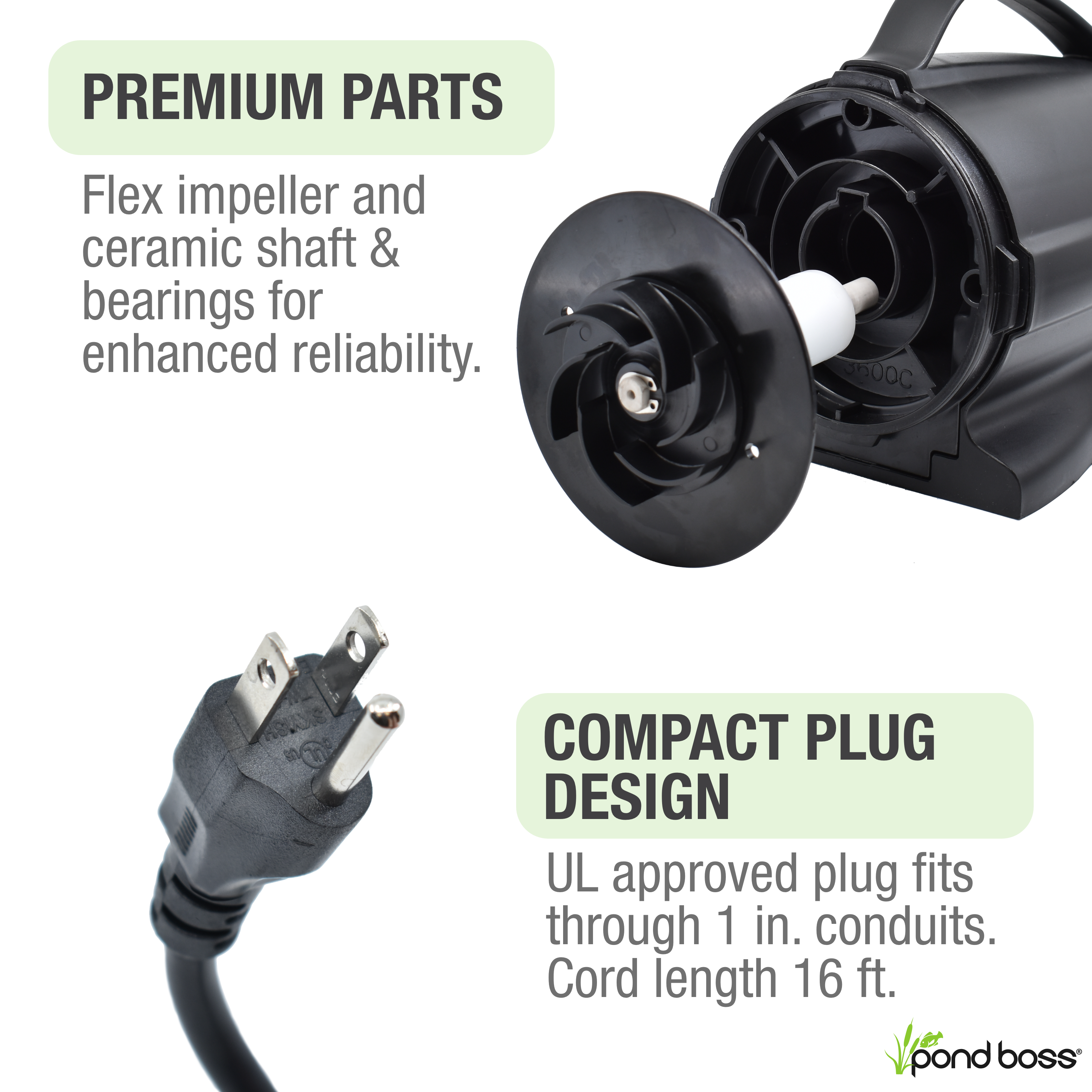 5,000 GPH Waterfall Pump Premium Parts