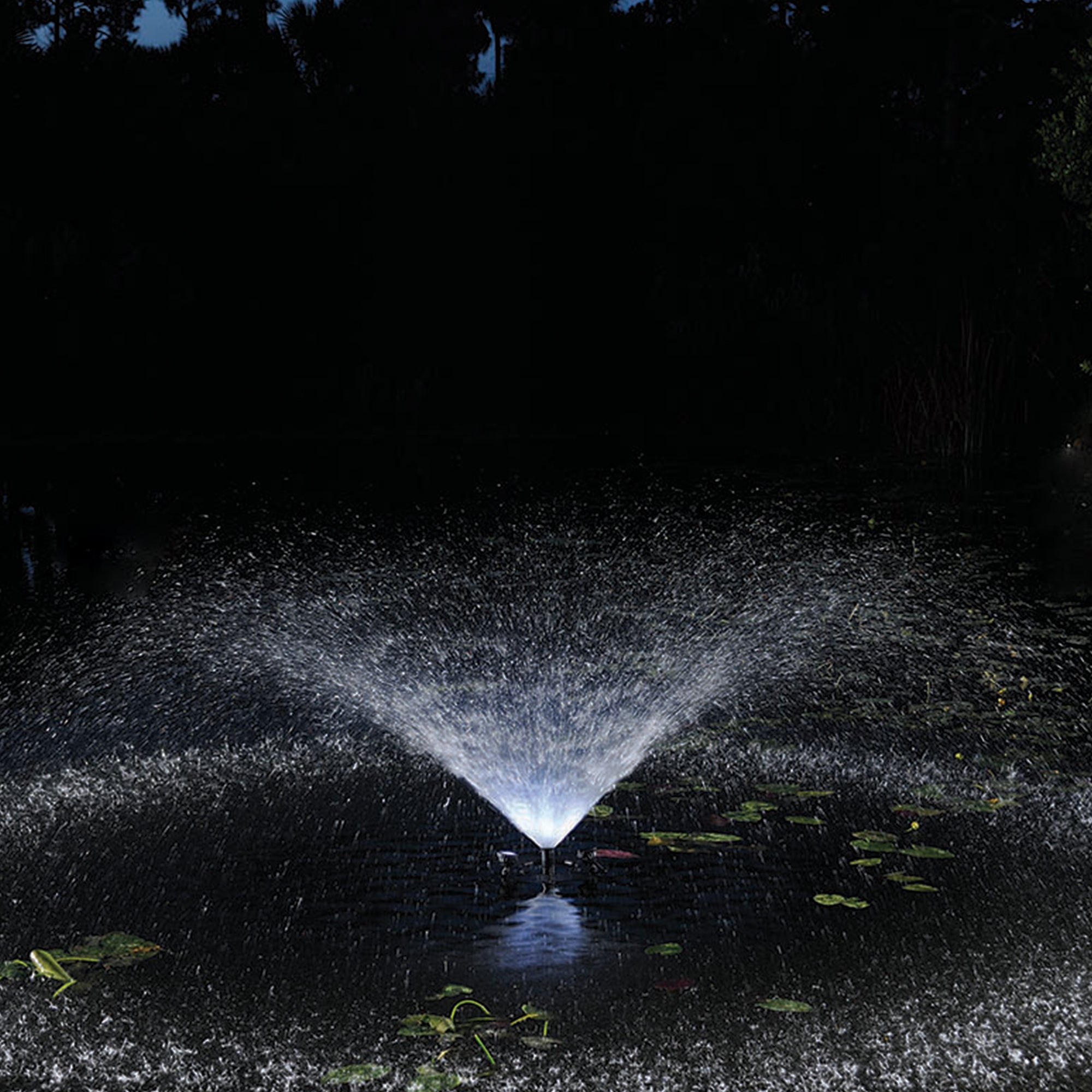 1/2 HP Floating Fountain with Lights Trumpet Nozzle