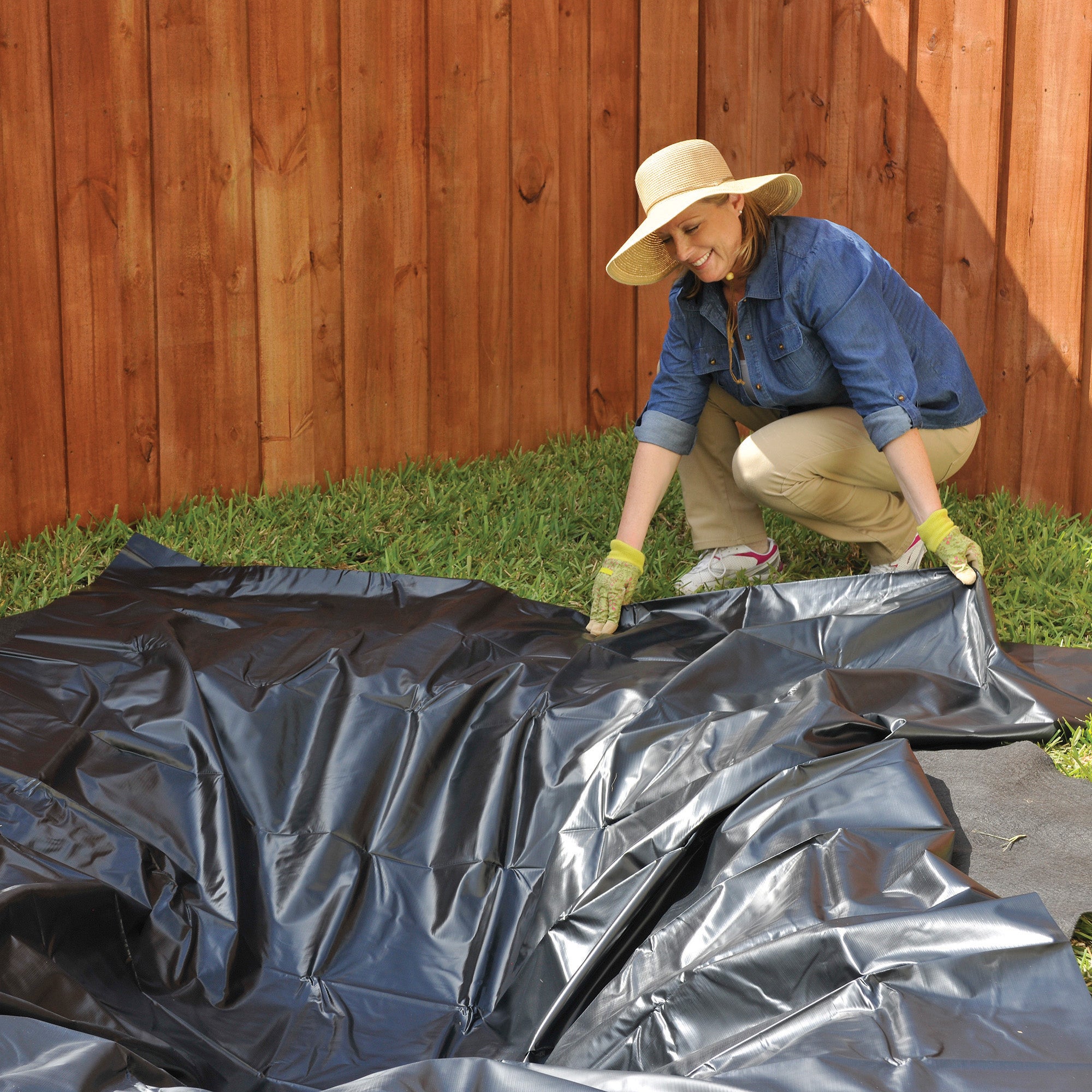 pond skins® Pond Liner 7 ft. x 10 ft. Installation