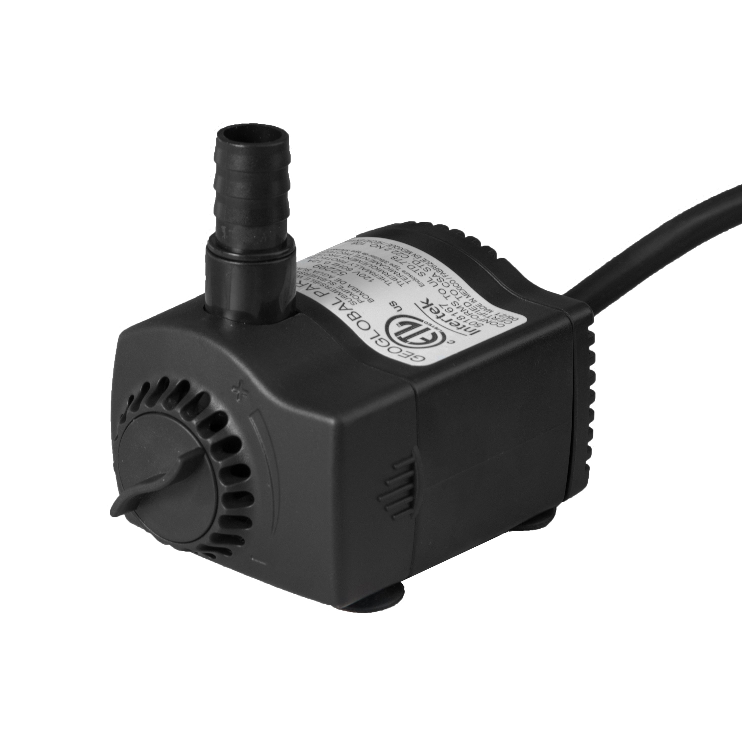 170 GPH Low Water Auto Shut-Off Fountain Pump Plus Light