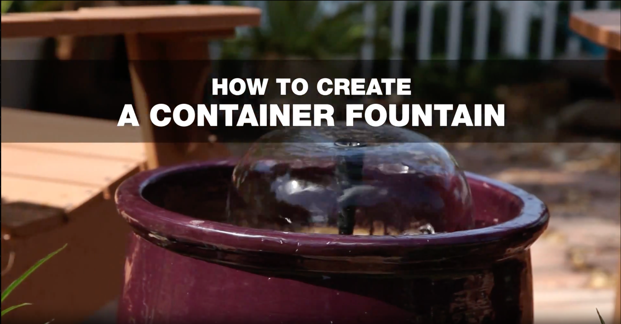 Learn how to create a container fountain with pond boss