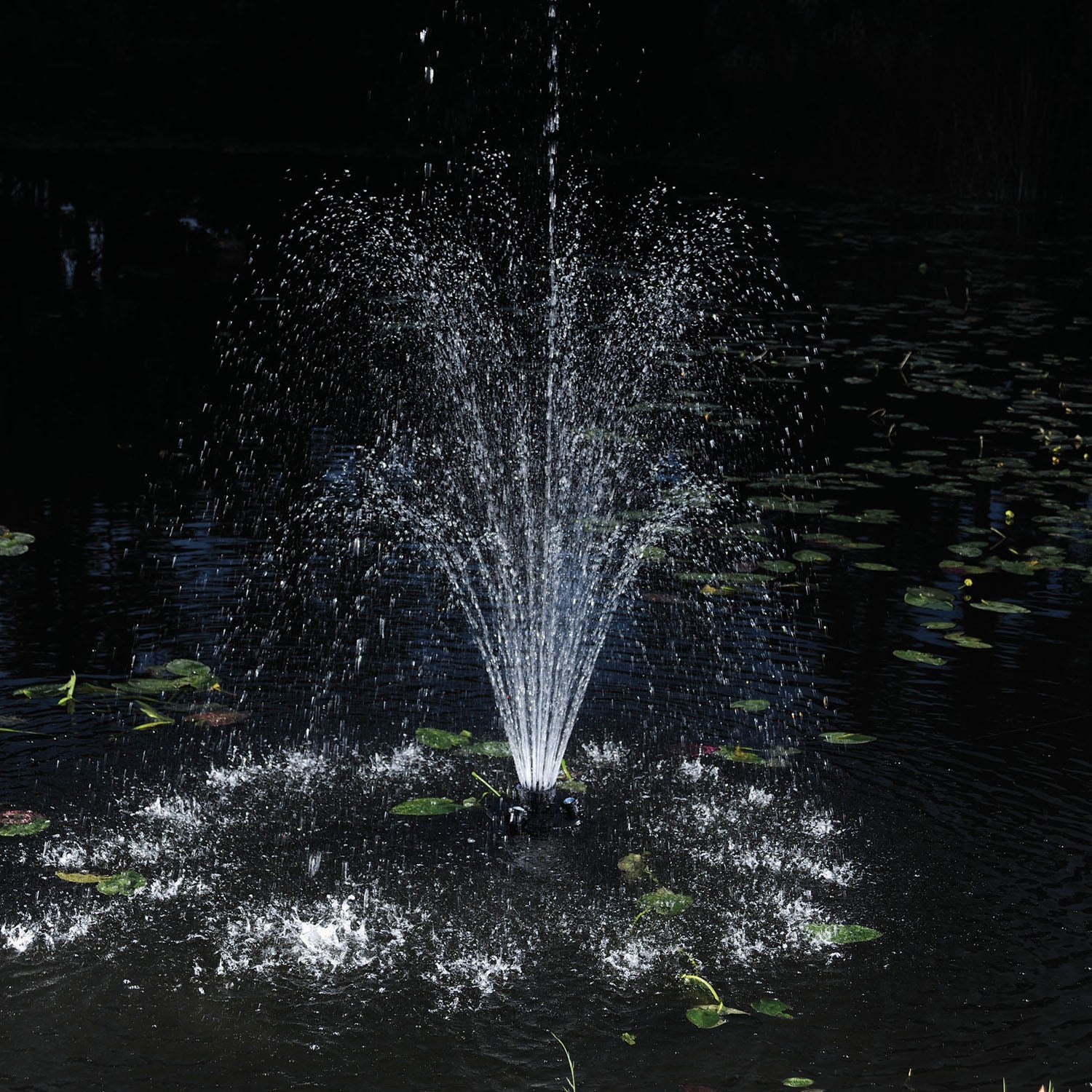 1/4 HP Floating Fountain with Lights 3-Tier Nozzle